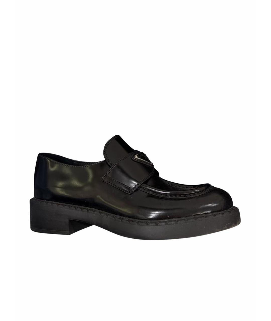 PRADA Черные лоферы из лакированной кожи, фото 1