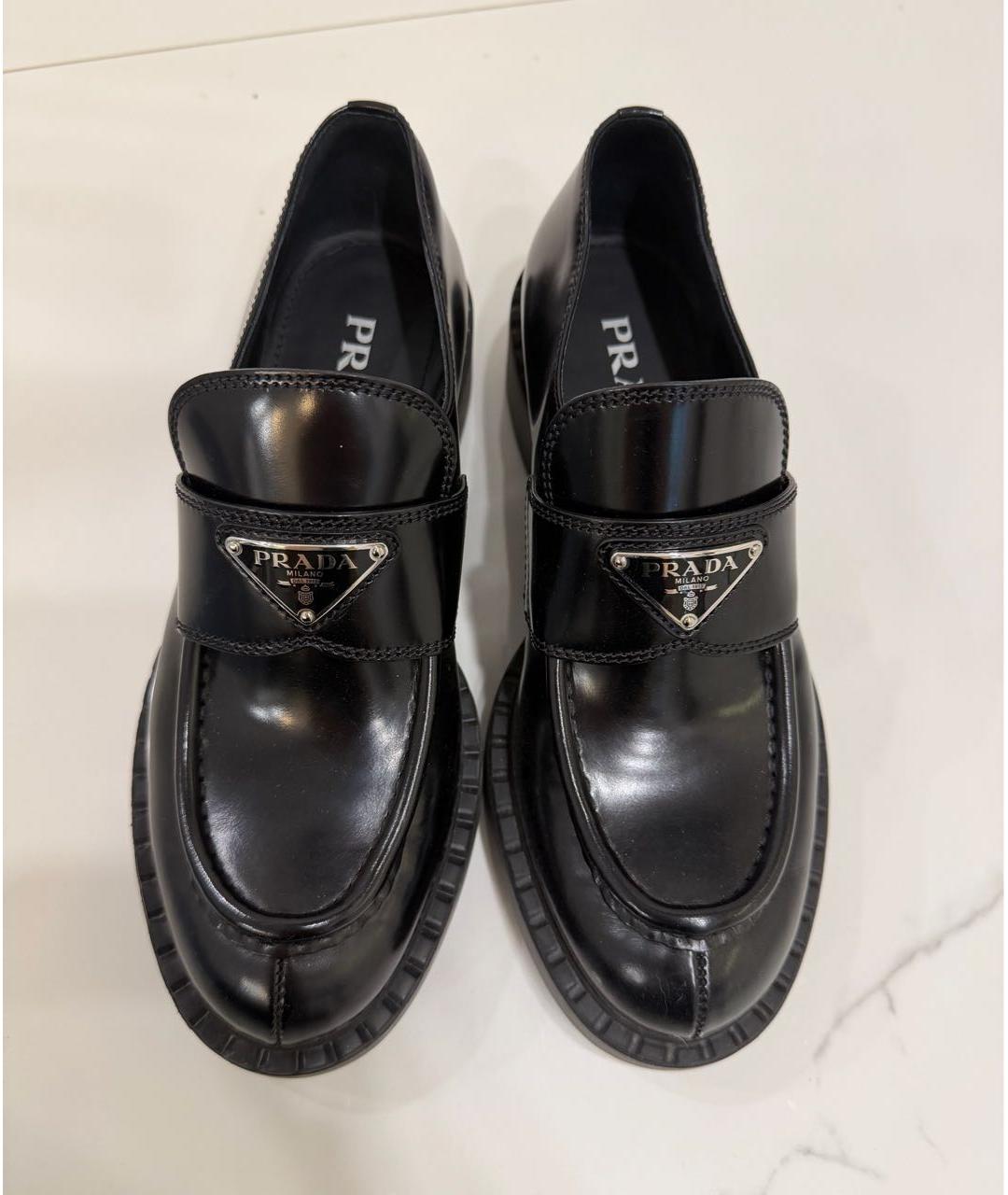PRADA Черные лоферы из лакированной кожи, фото 2