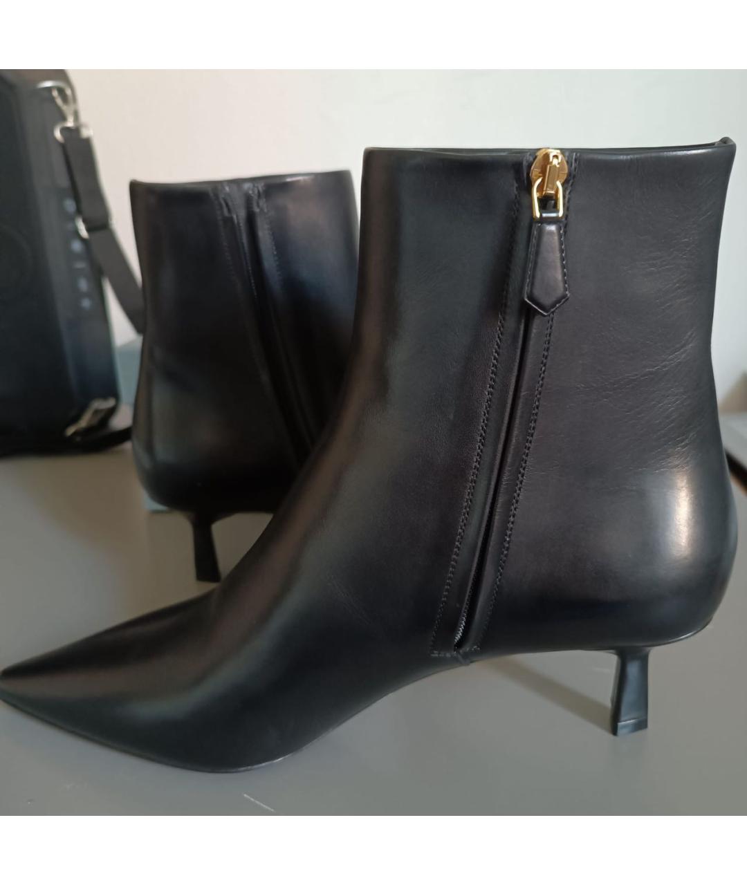 PRADA Черные кожаные ботильоны, фото 5