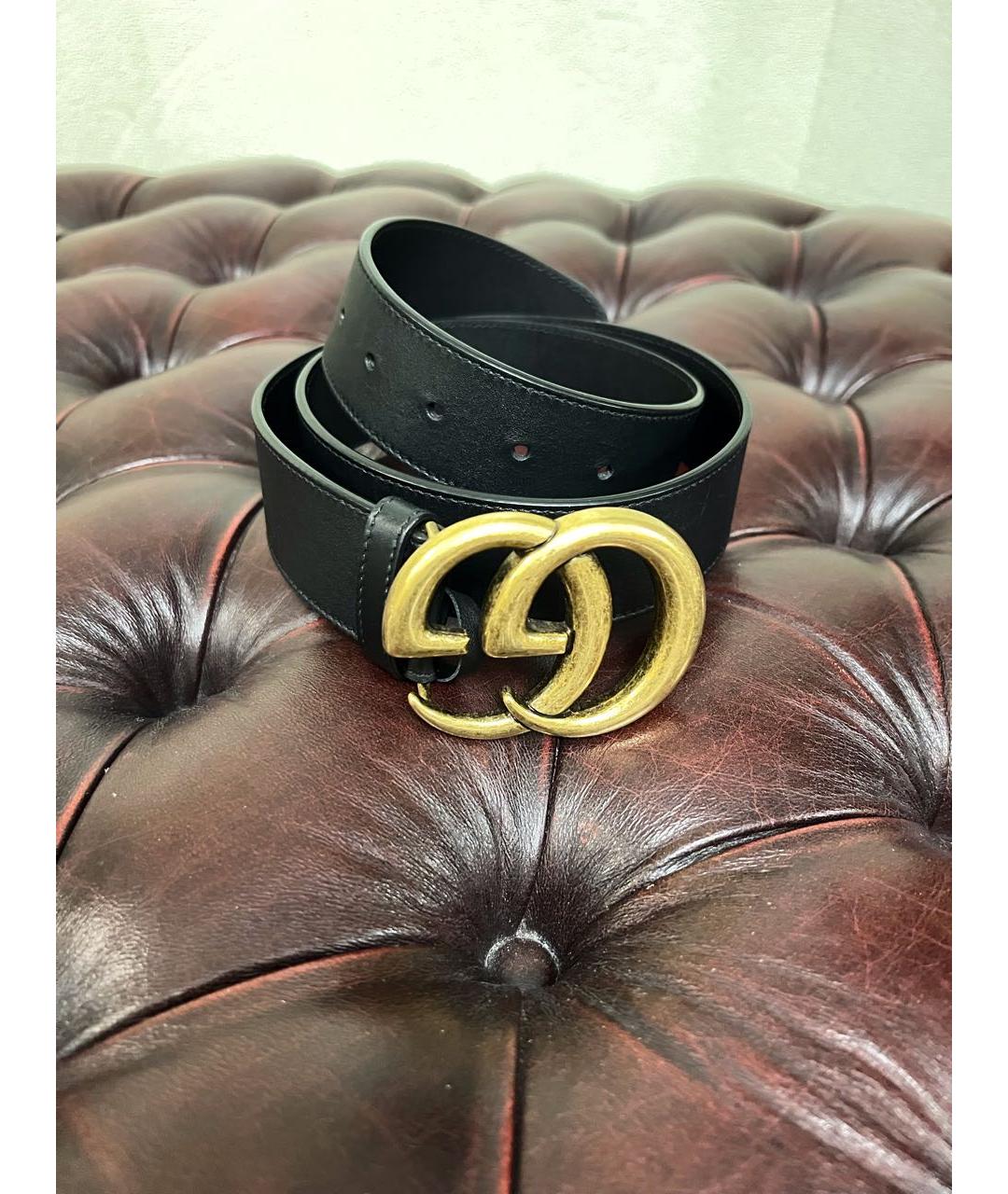 GUCCI Черный кожаный ремень, фото 6