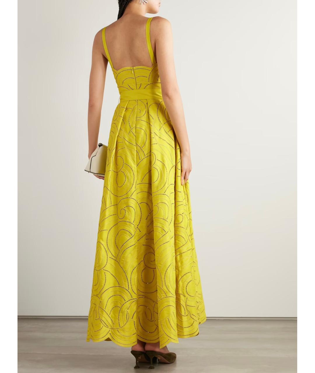 ELIE SAAB Желтый хлопковый сарафан, фото 3
