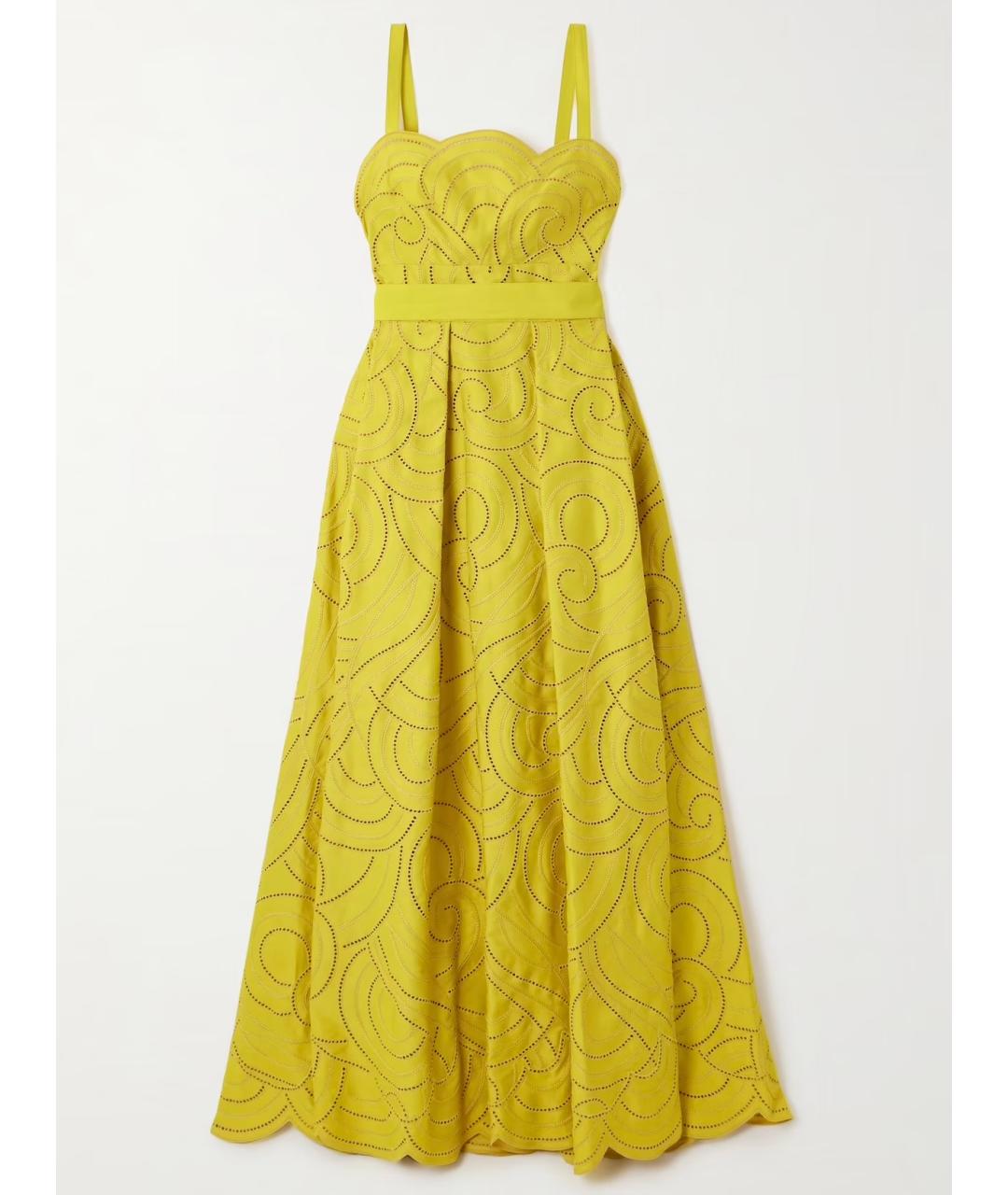 ELIE SAAB Желтый хлопковый сарафан, фото 4