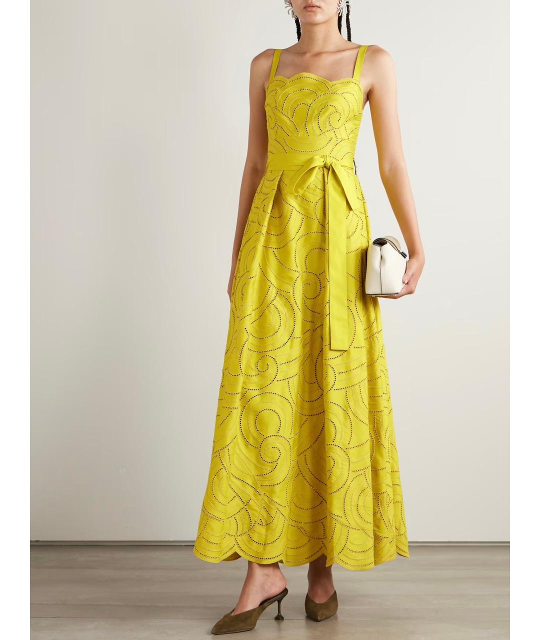 ELIE SAAB Желтый хлопковый сарафан, фото 2