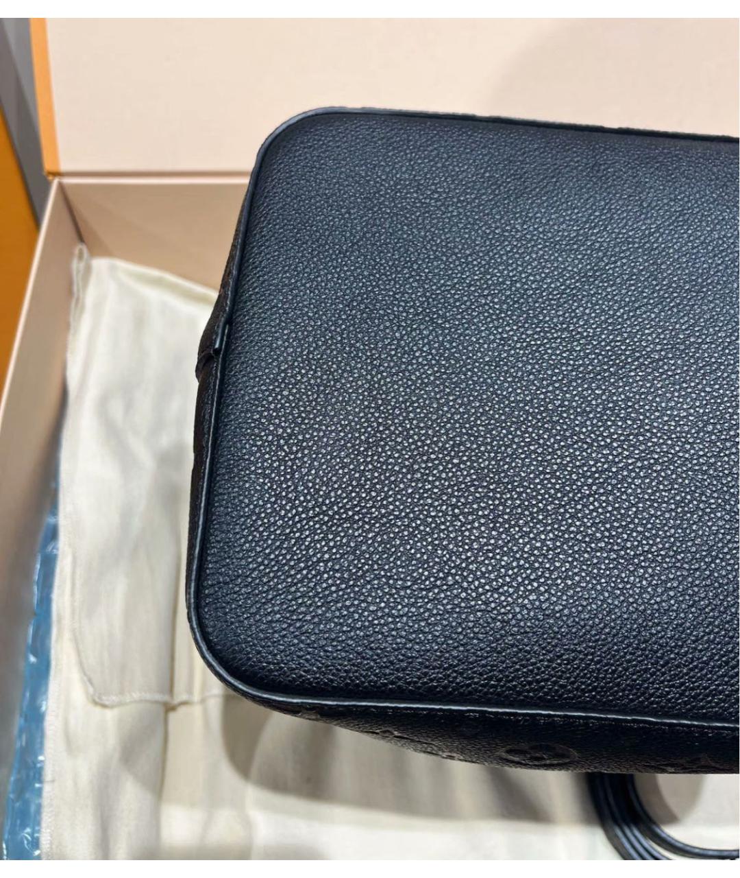 LOUIS VUITTON Черная кожаная сумка с короткими ручками, фото 5