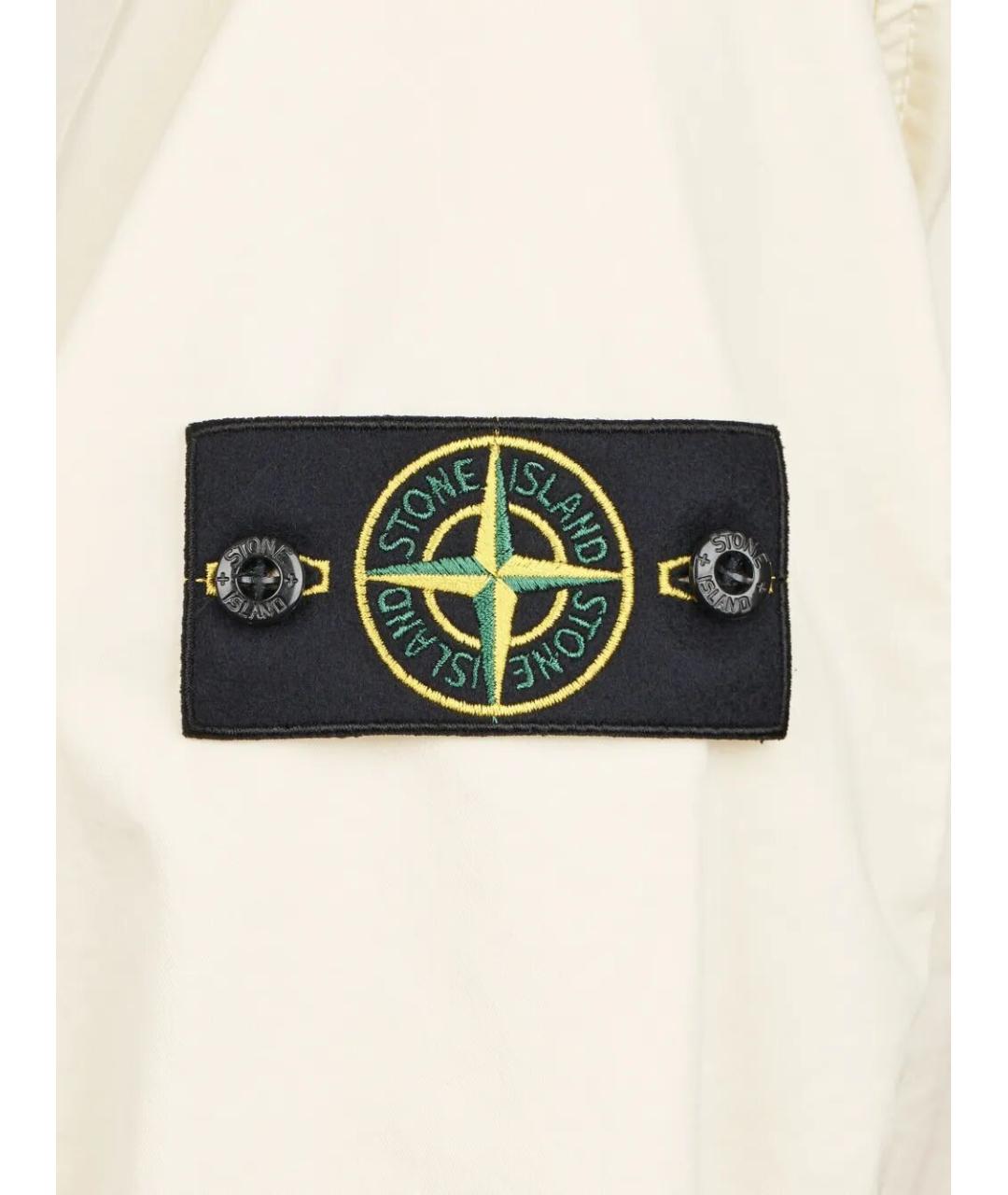 STONE ISLAND Белая хлопковая куртка, фото 3