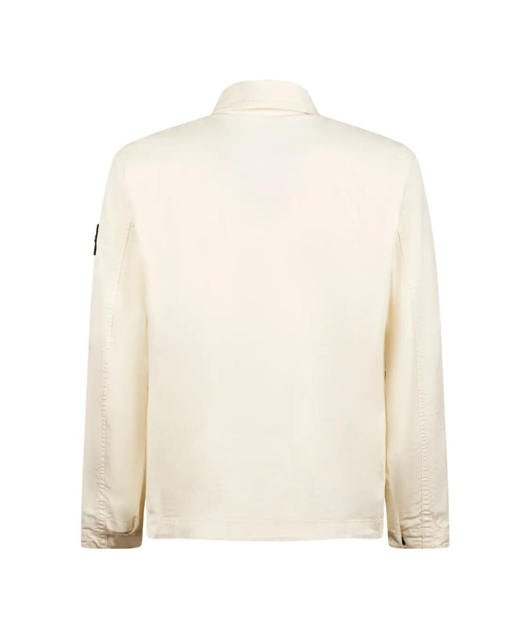 STONE ISLAND Белая хлопковая куртка, фото 2