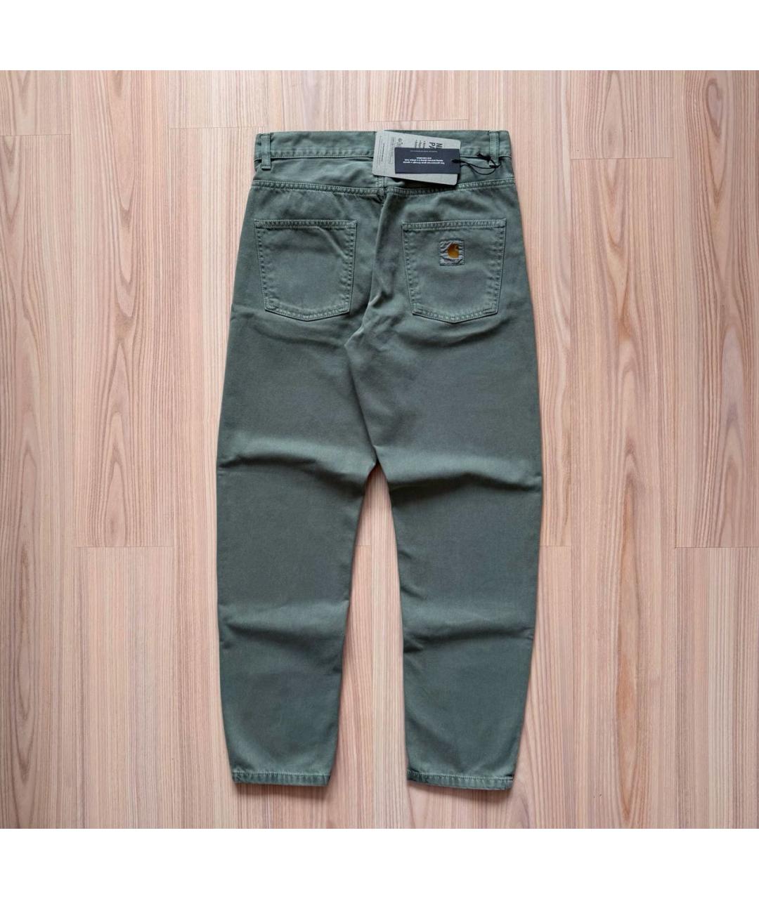 CARHARTT WIP Салатовые хлопковые джинсы, фото 2