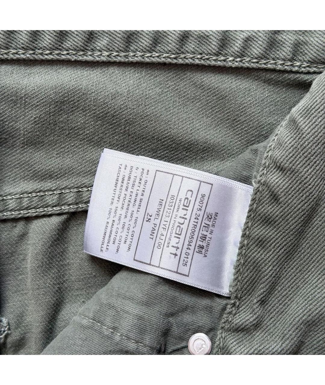 CARHARTT WIP Салатовые хлопковые джинсы, фото 7