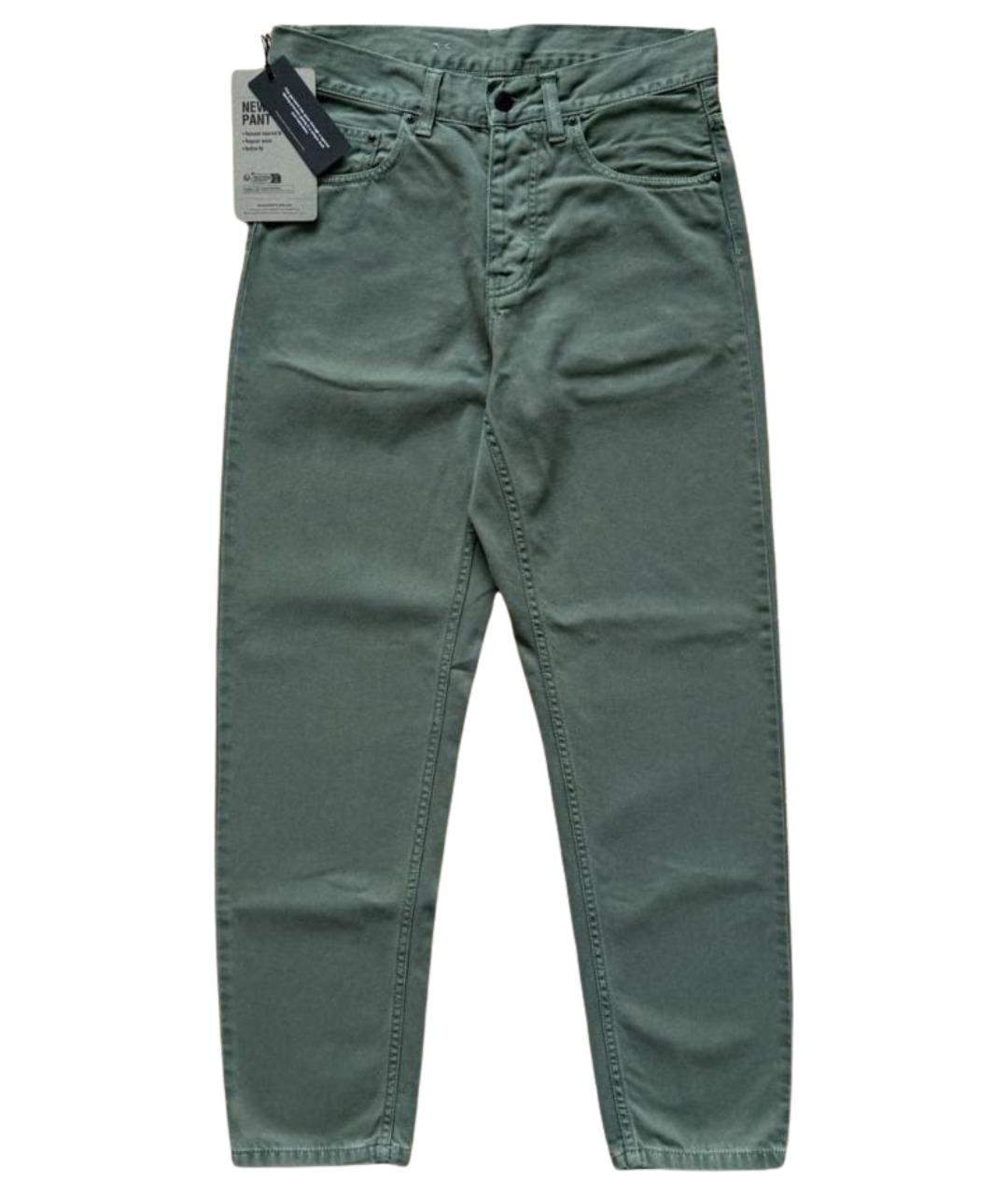 CARHARTT WIP Салатовые хлопковые джинсы, фото 1