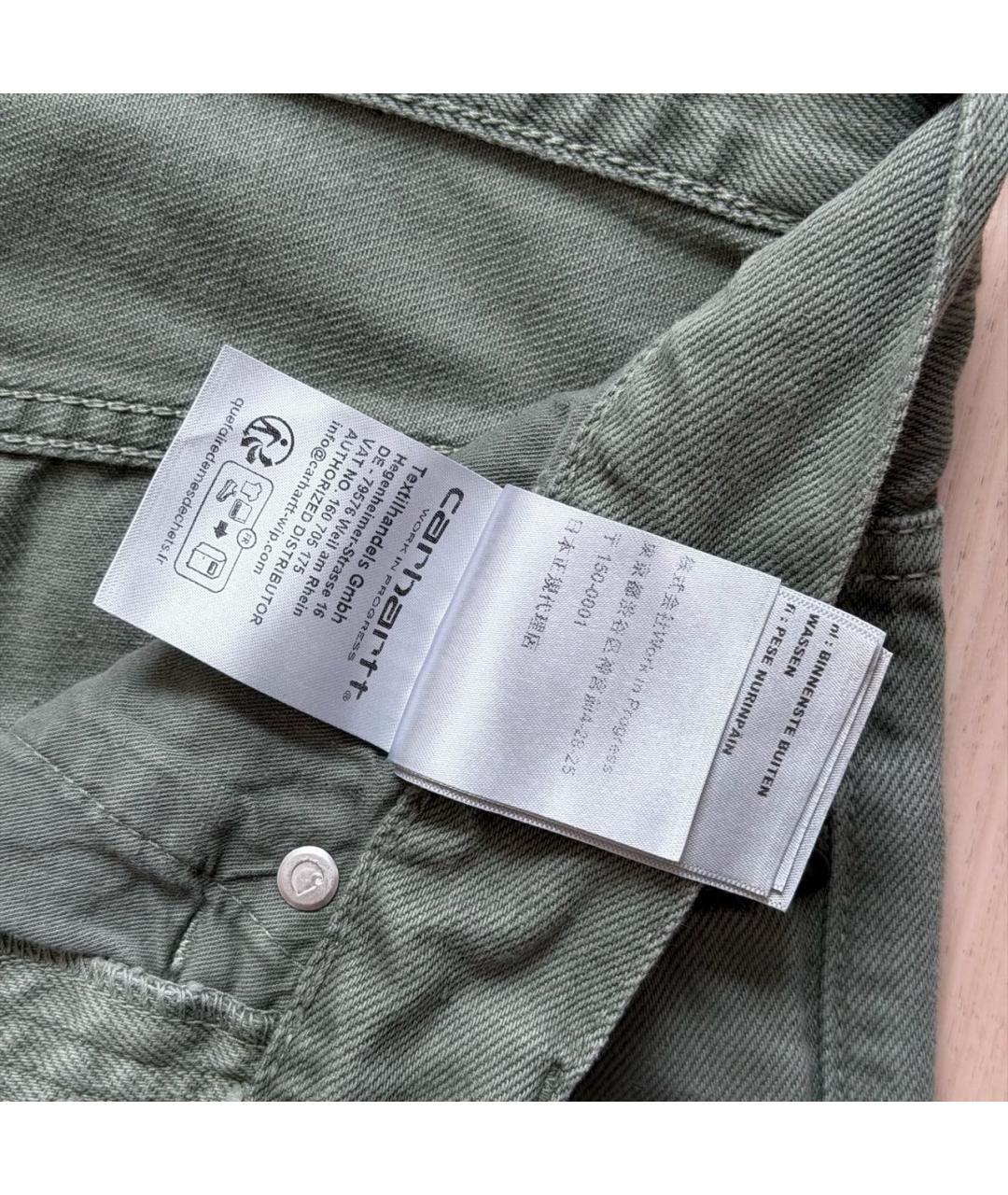 CARHARTT WIP Салатовые хлопковые джинсы, фото 8