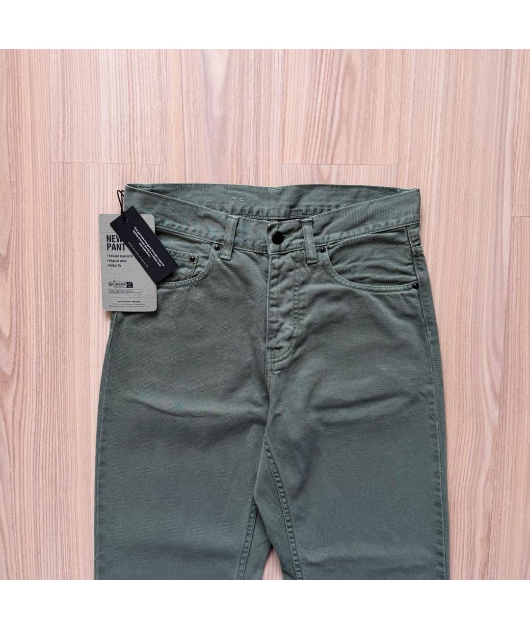 CARHARTT WIP Салатовые хлопковые джинсы, фото 5