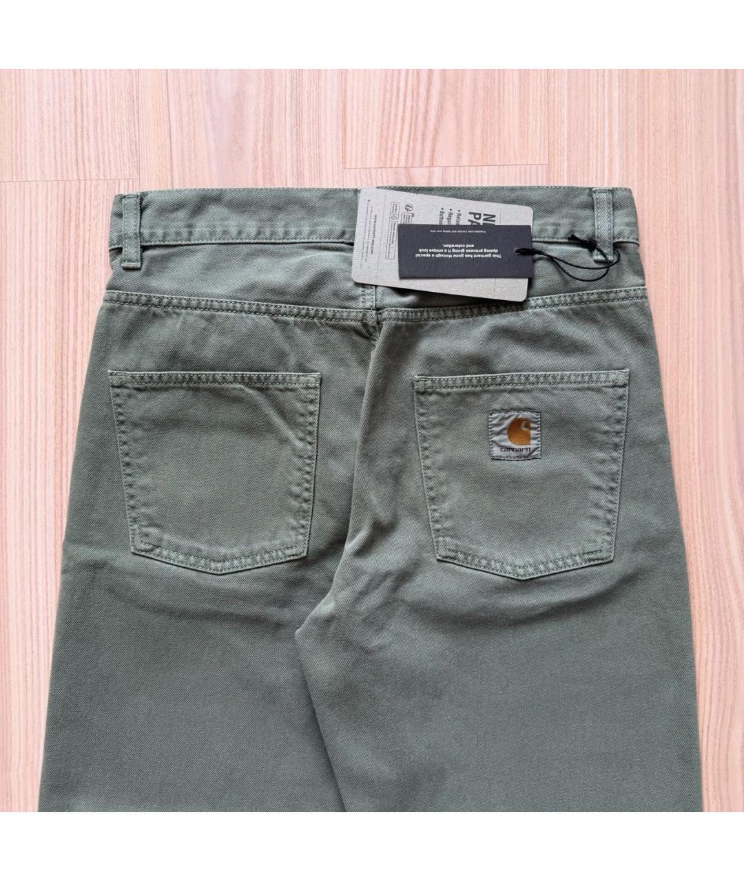 CARHARTT WIP Салатовые хлопковые джинсы, фото 3