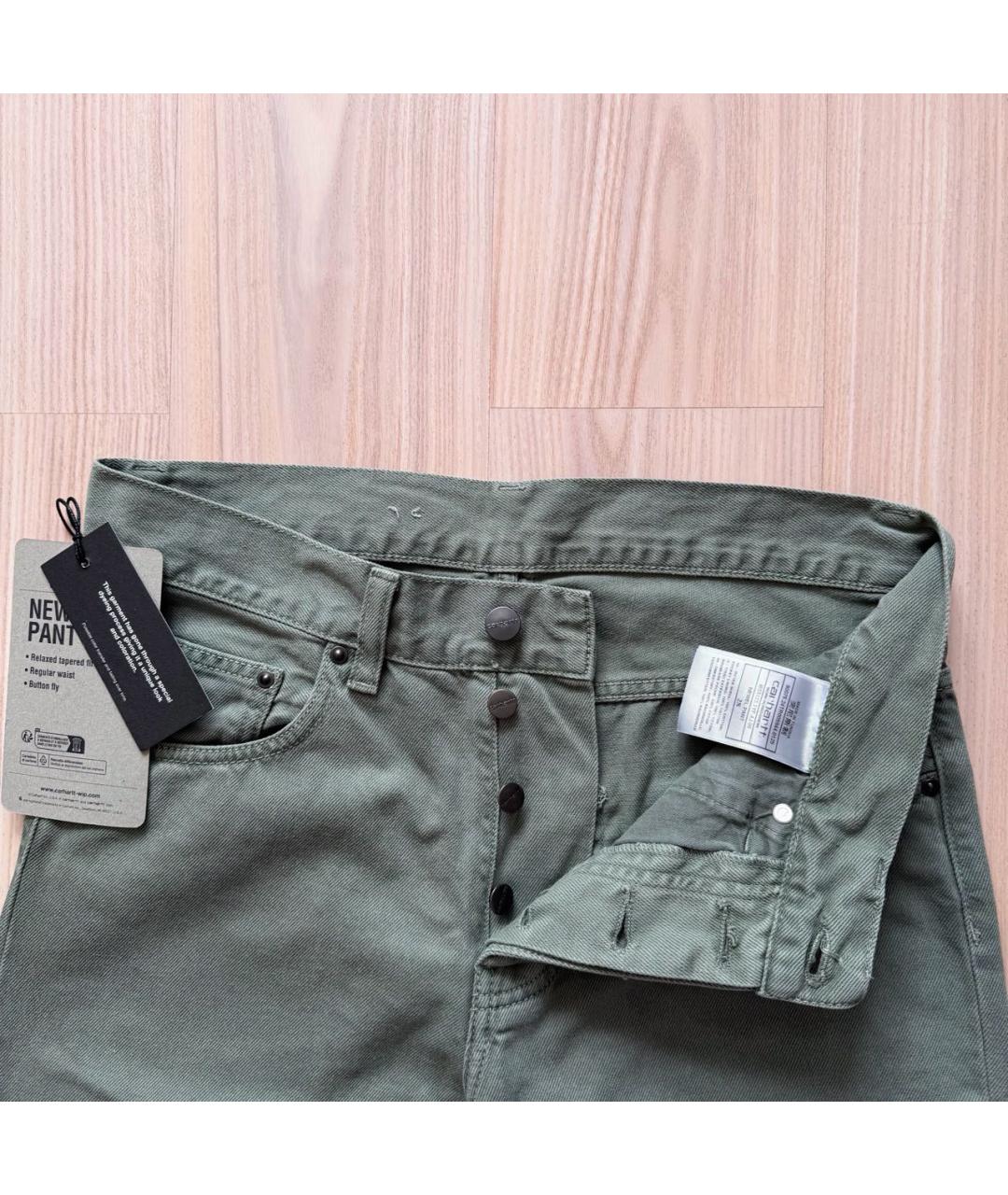 CARHARTT WIP Салатовые хлопковые джинсы, фото 6