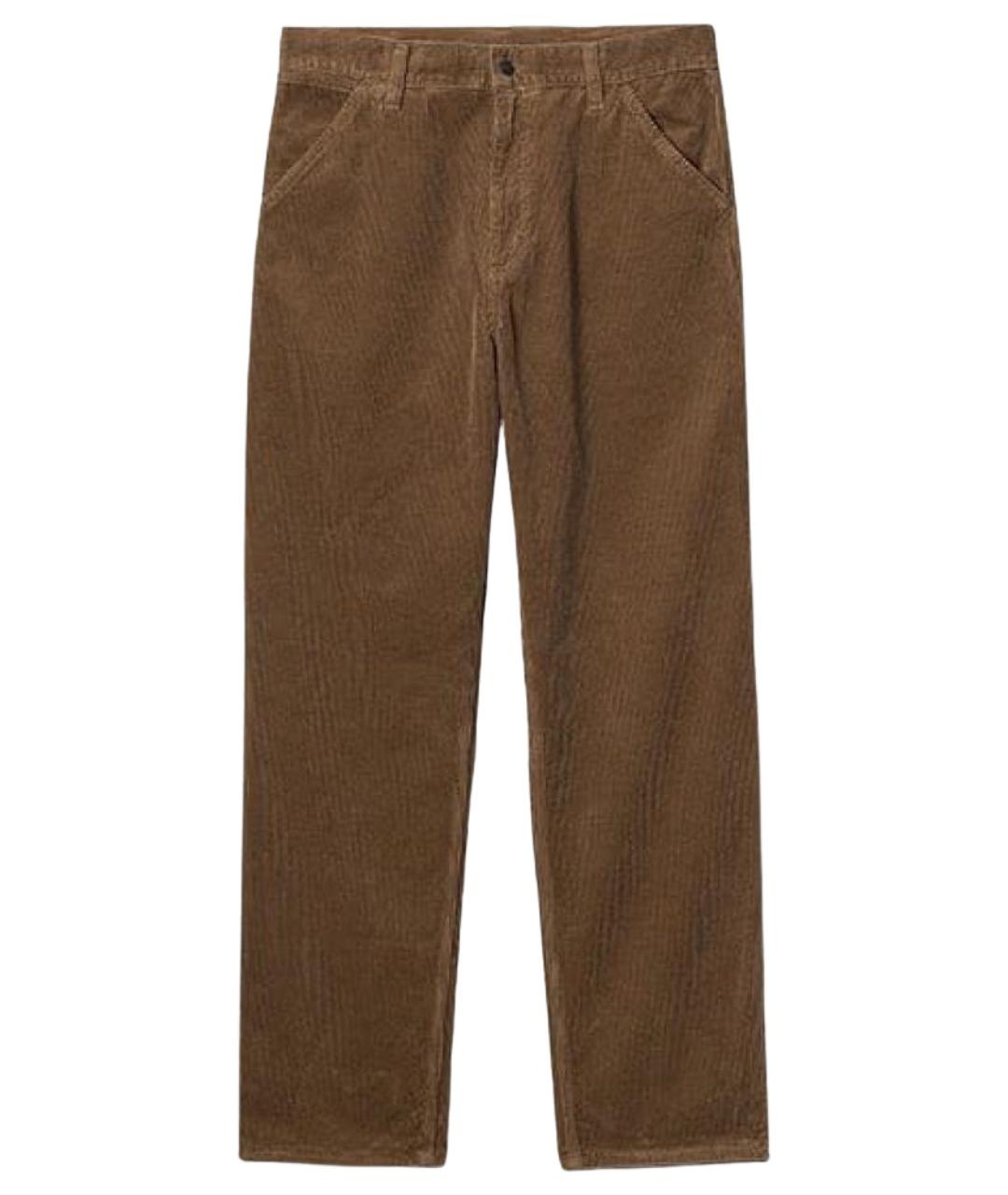 CARHARTT WIP Коричневые хлопковые джинсы, фото 1