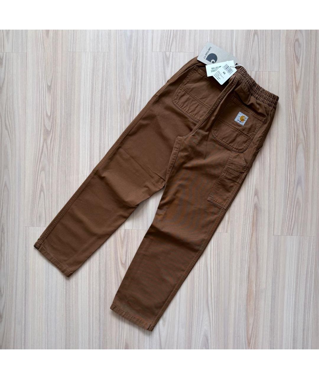 CARHARTT WIP Коричневые хлопковые повседневные брюки, фото 2