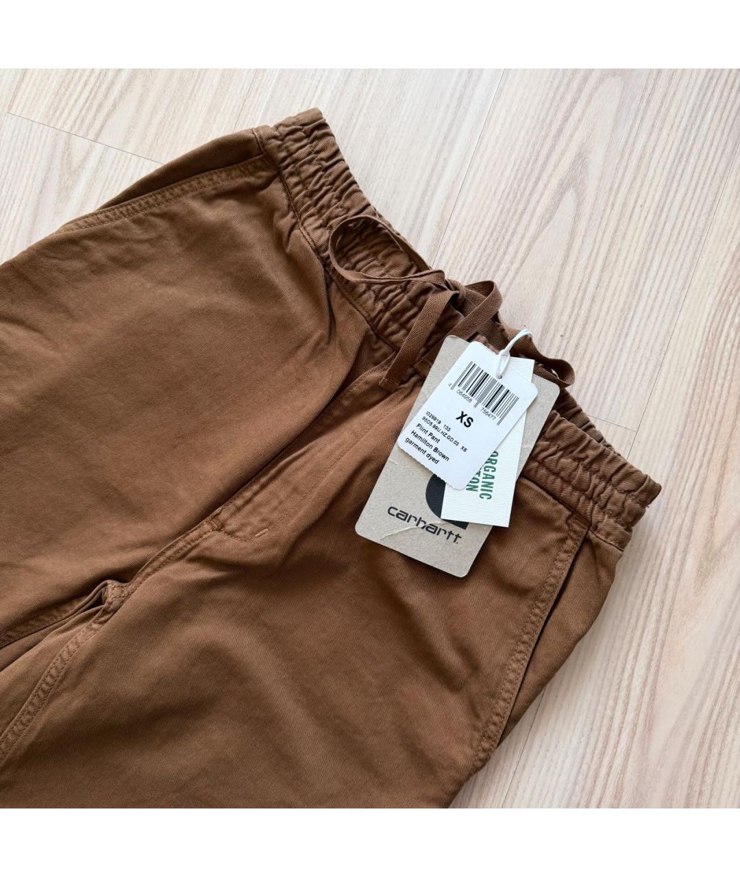 CARHARTT WIP Коричневые хлопковые повседневные брюки, фото 5