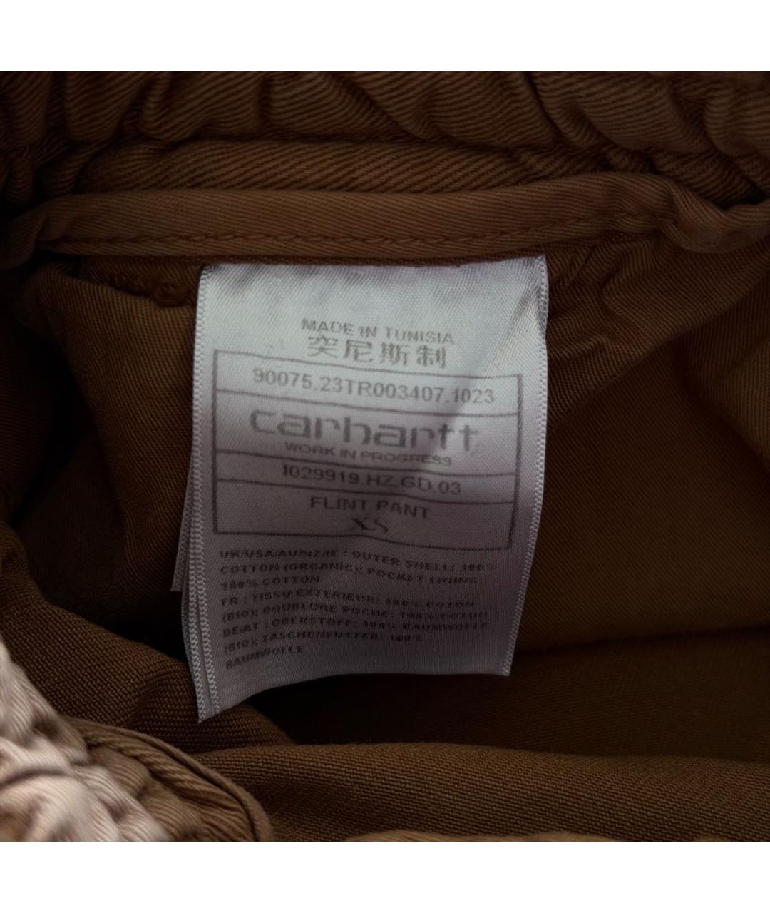 CARHARTT WIP Коричневые хлопковые повседневные брюки, фото 7
