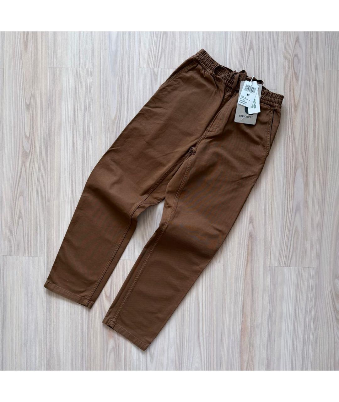 CARHARTT WIP Коричневые хлопковые повседневные брюки, фото 8