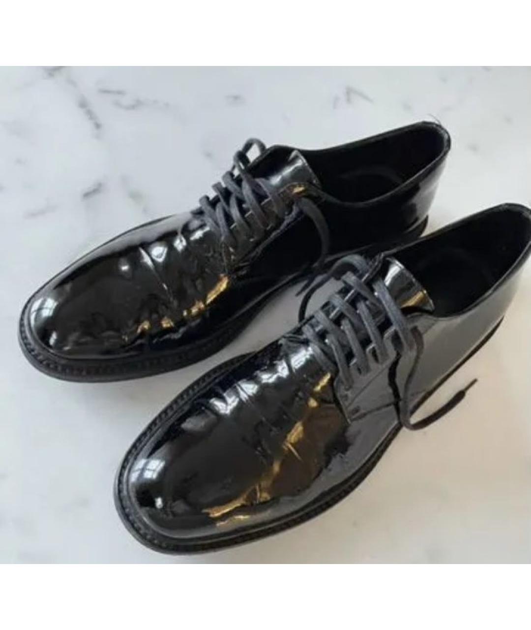 SAINT LAURENT Черные ботинки из лакированной кожи, фото 3