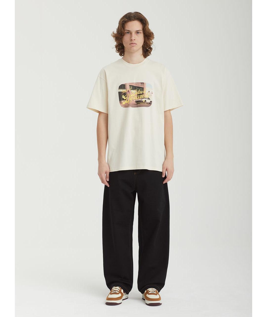 CARHARTT WIP Бежевая хлопковая футболка, фото 2