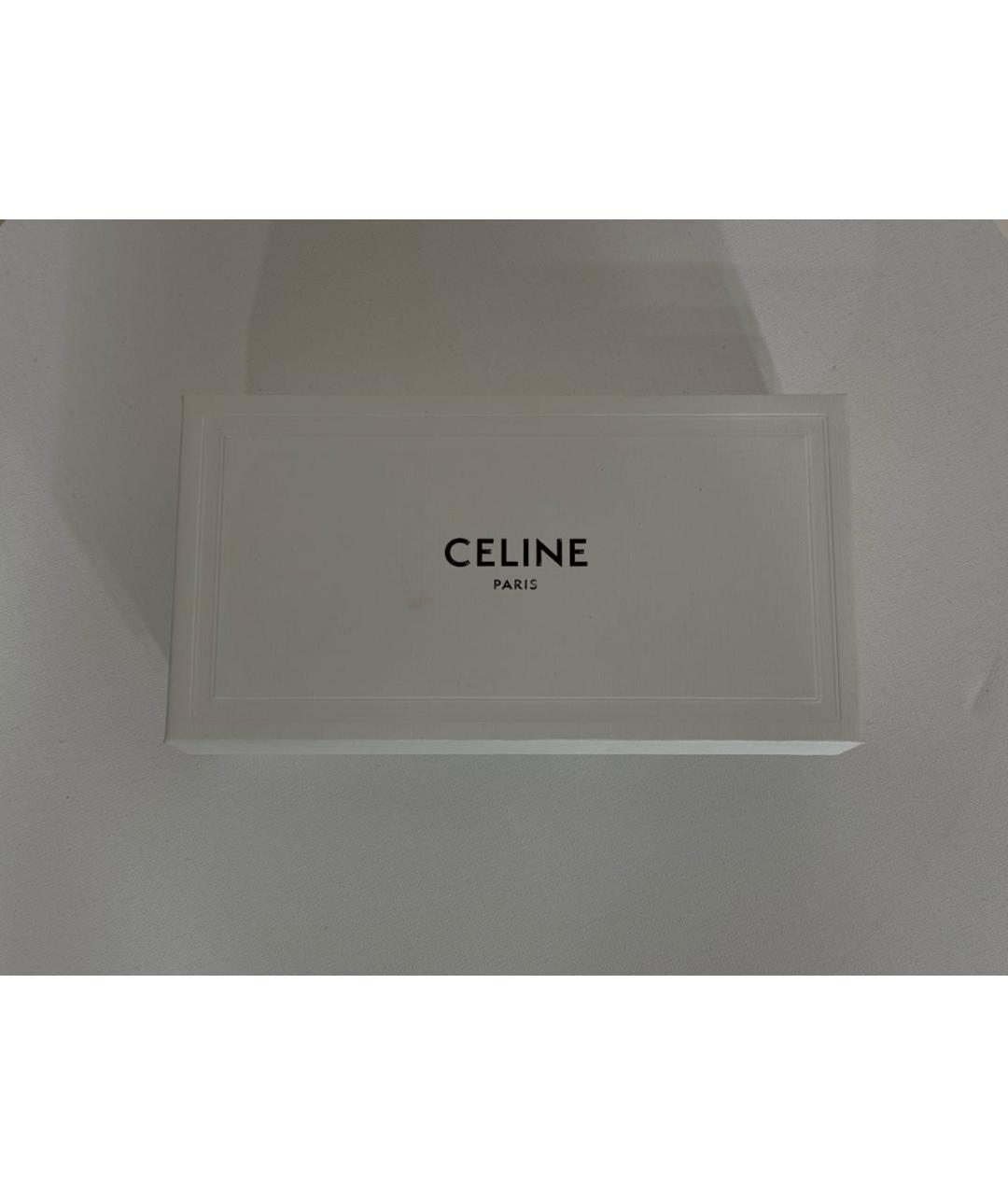 CELINE Коричневые пластиковые солнцезащитные очки, фото 8