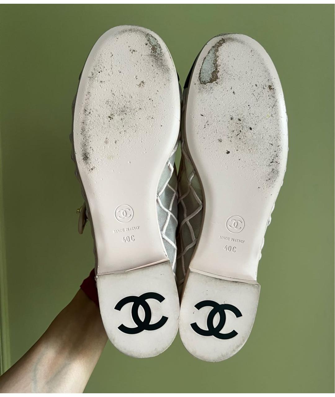 CHANEL Бежевые балетки, фото 8