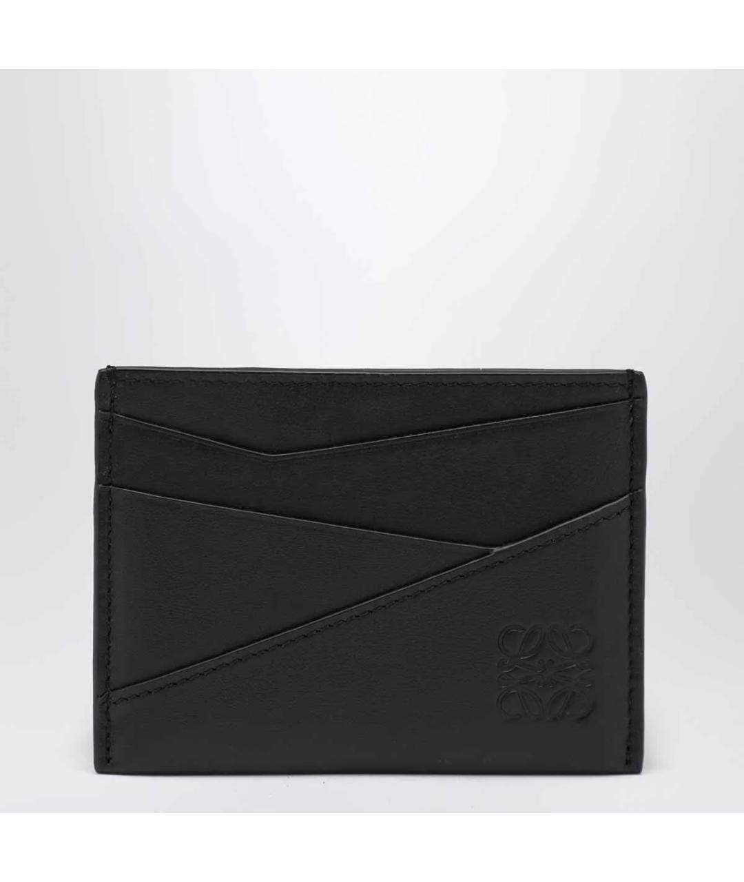 LOEWE Черный кожаный кардхолдер, фото 3