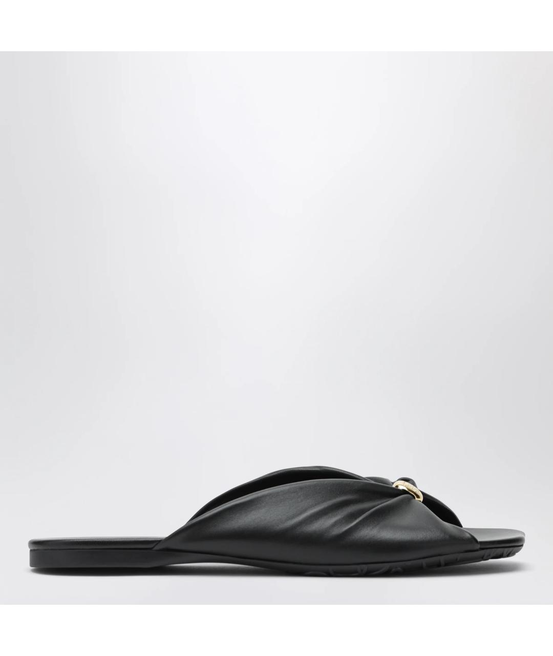 LOEWE Черные кожаные мюли, фото 3