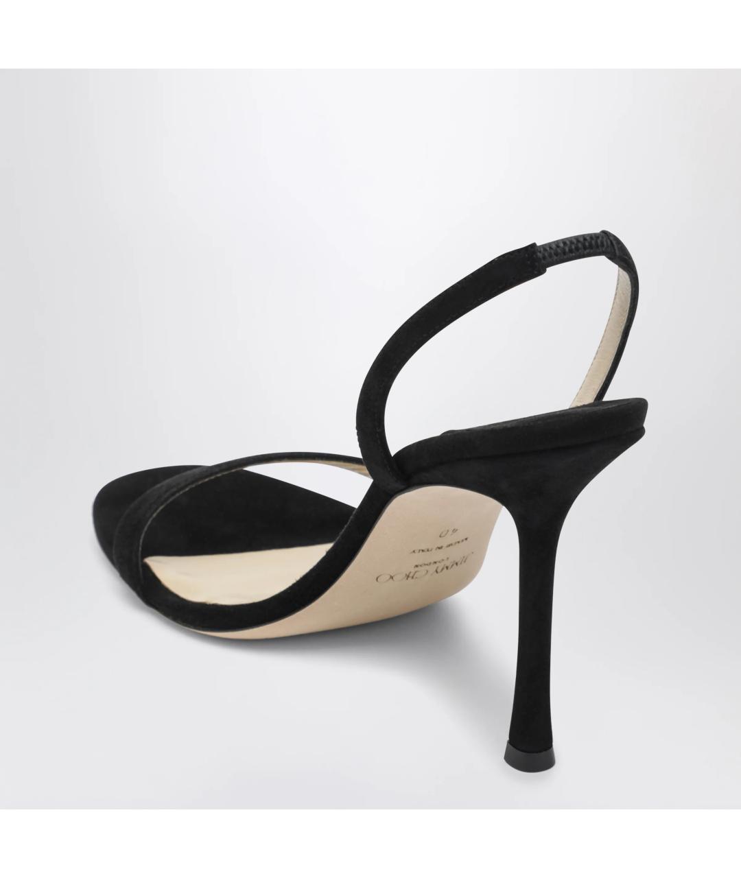 JIMMY CHOO Черные замшевые босоножки, фото 2