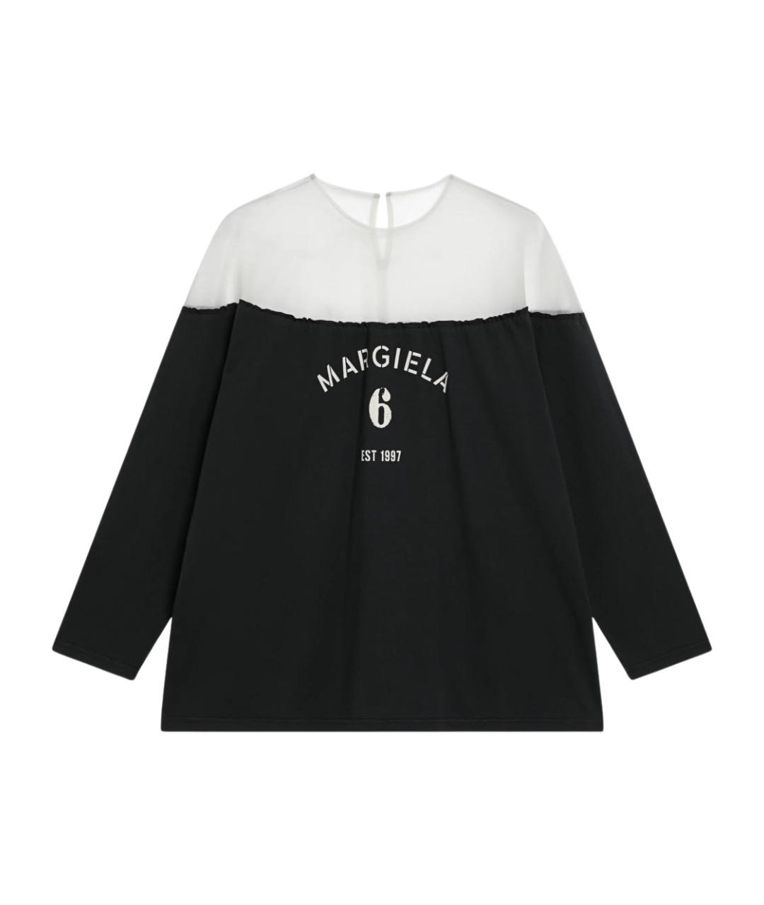MM6 MAISON MARGIELA Черная хлопковая рубашка, фото 1