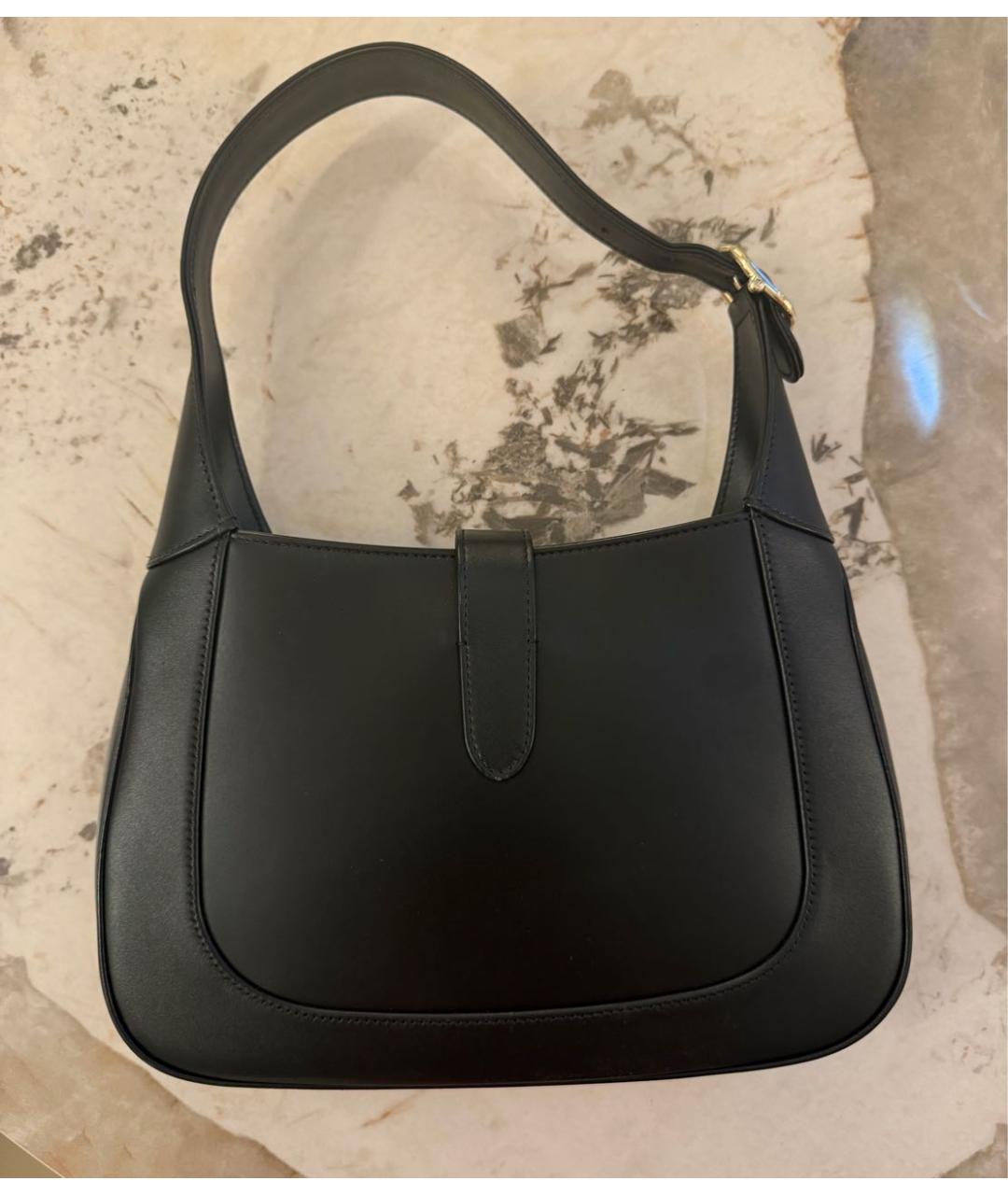 GUCCI Черная кожаная сумка с короткими ручками, фото 3