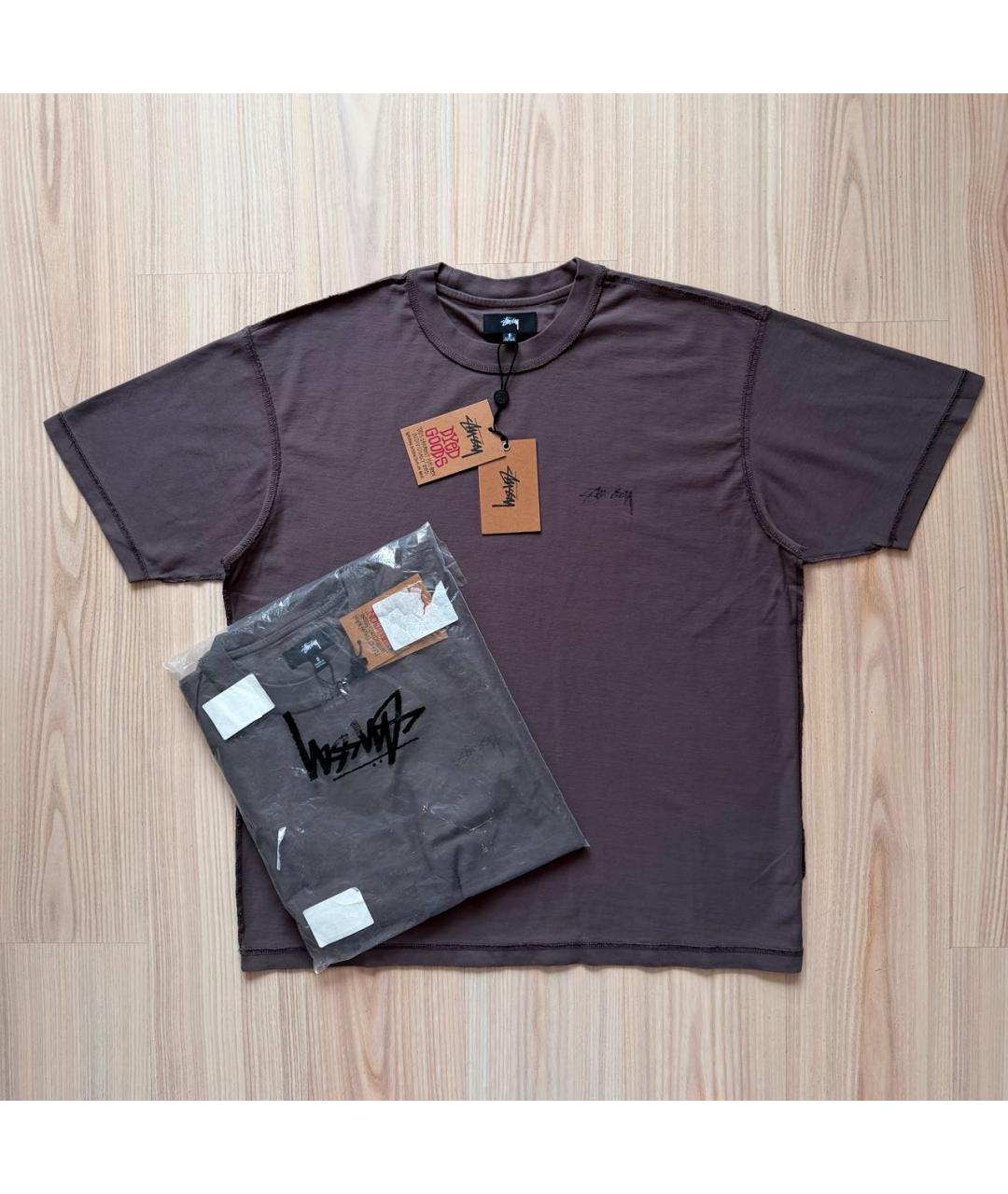 STUSSY Серая хлопковая футболка, фото 4