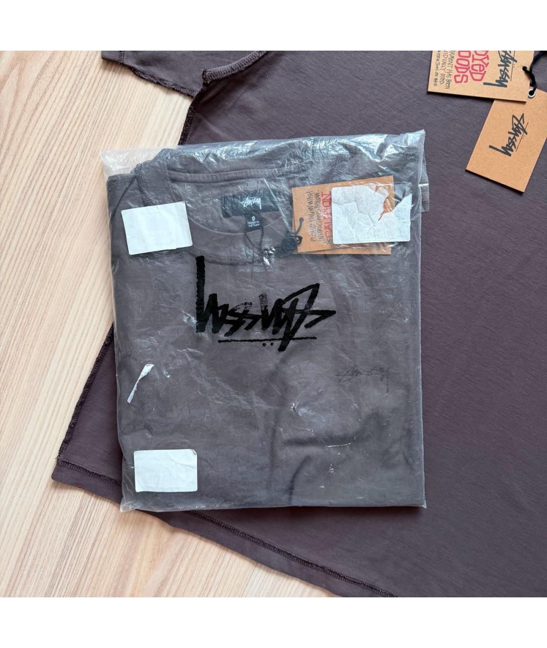STUSSY Серая хлопковая футболка, фото 5