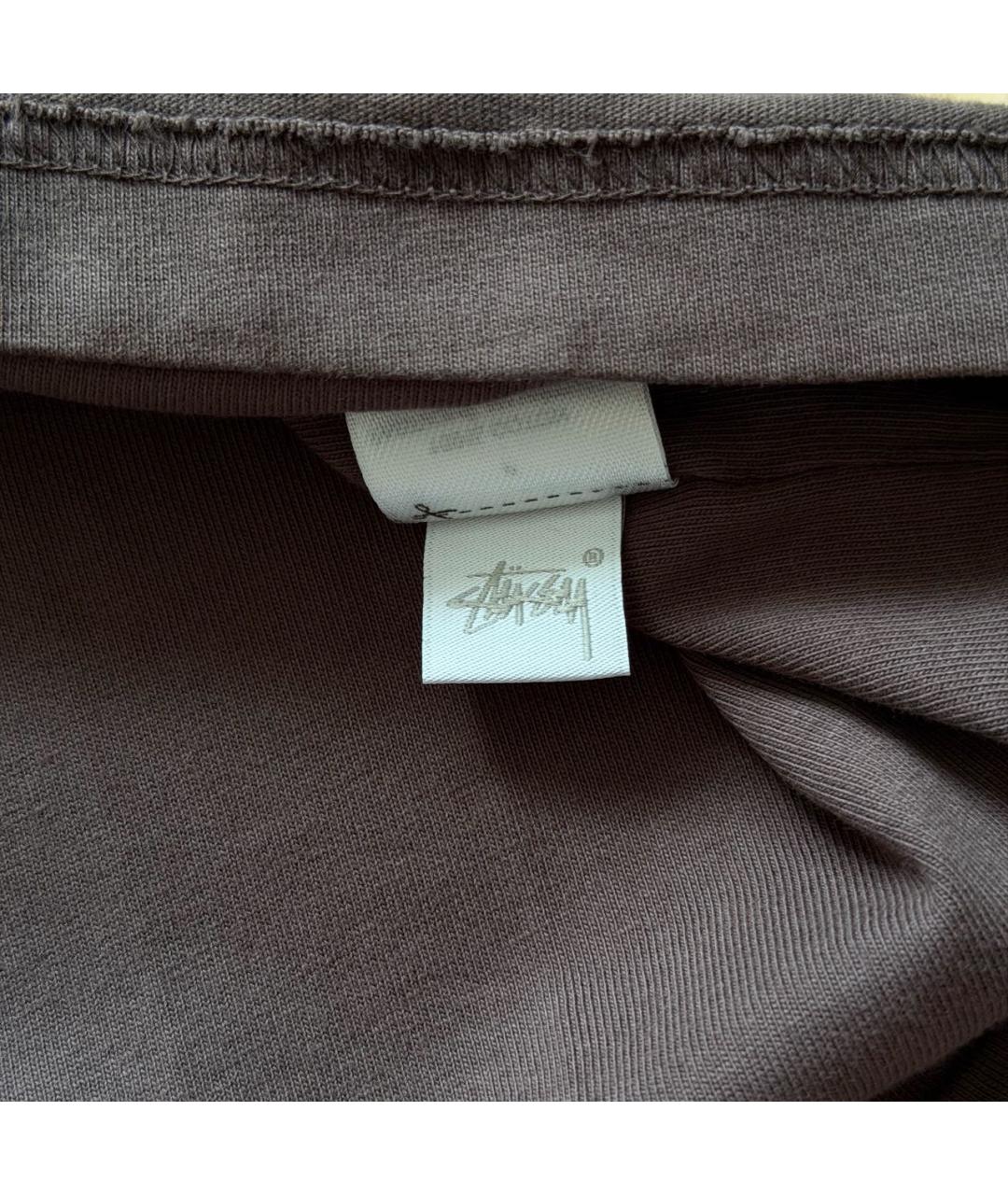 STUSSY Серая хлопковая футболка, фото 8