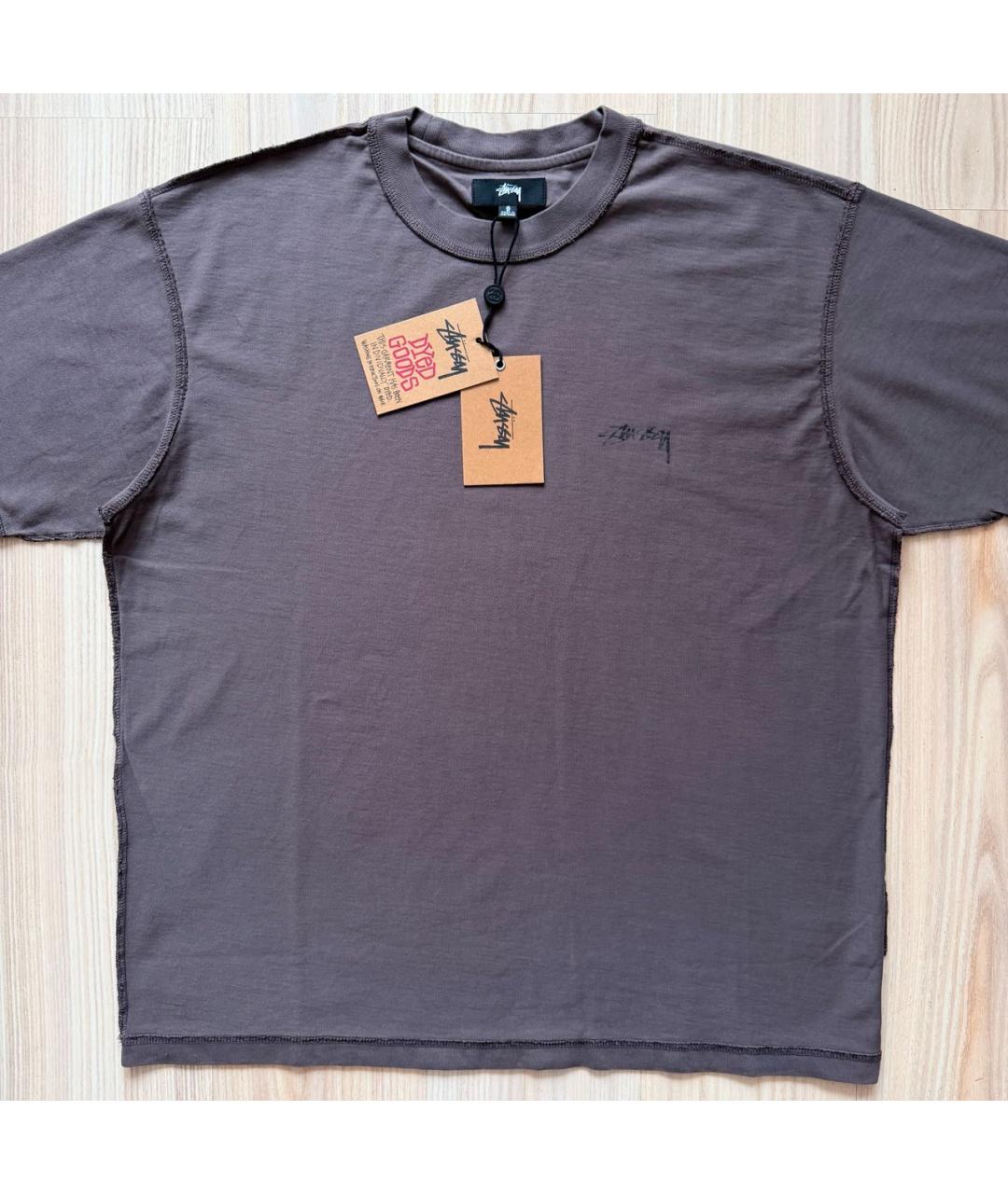 STUSSY Серая хлопковая футболка, фото 3