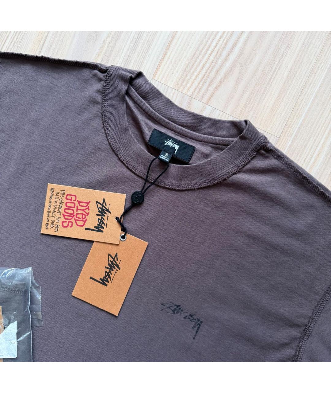 STUSSY Серая хлопковая футболка, фото 6