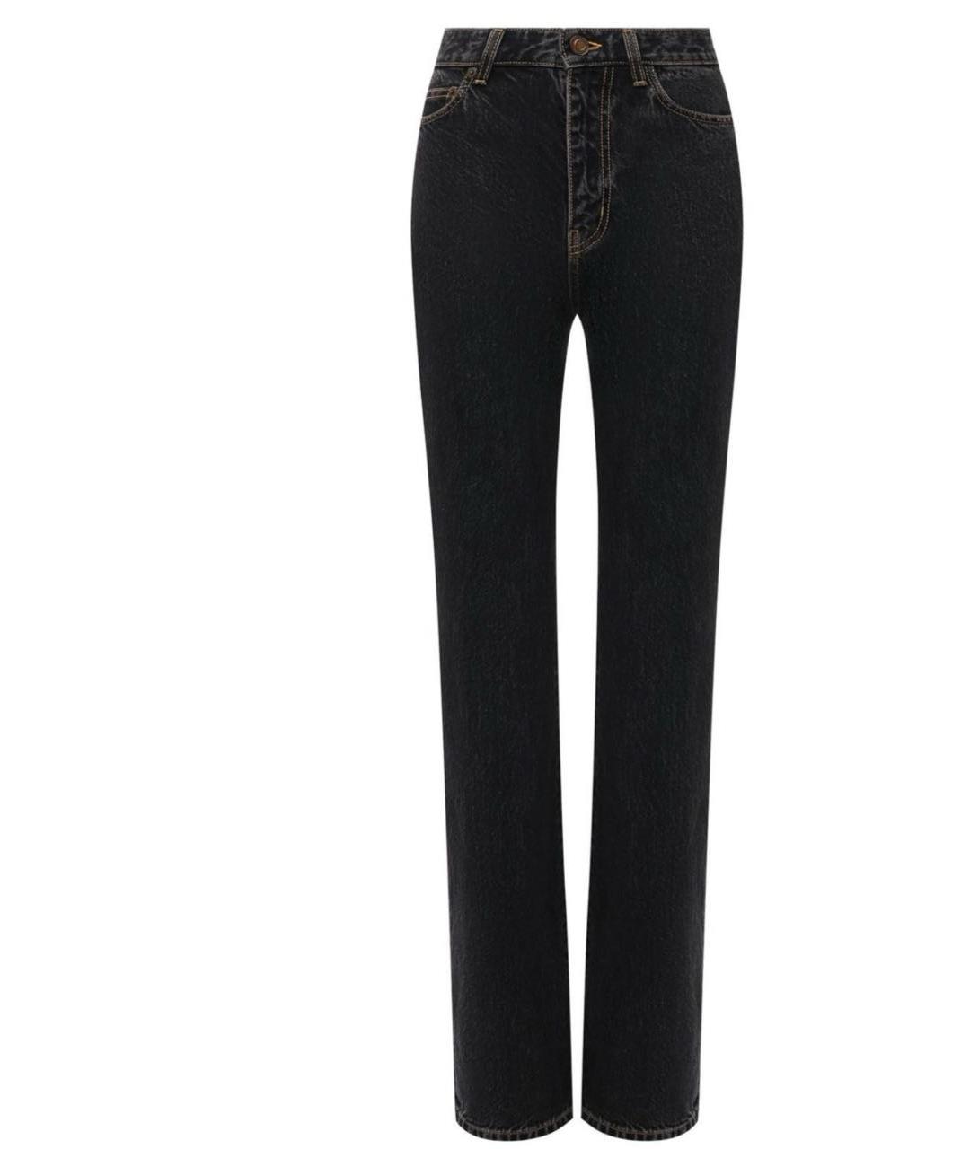 SAINT LAURENT Серые хлопковые прямые джинсы, фото 6