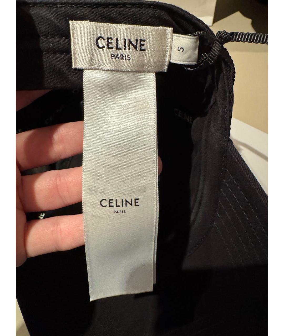 CELINE Черная хлопковая кепка, фото 4