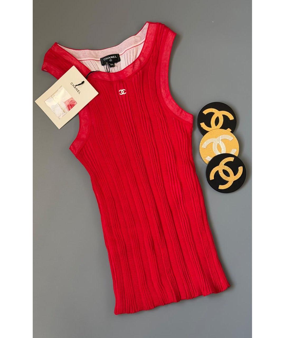 CHANEL Красная майка, фото 2