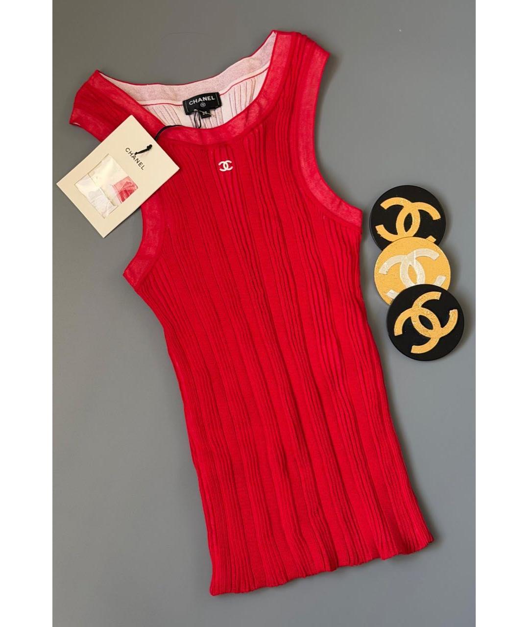CHANEL Красная майка, фото 3