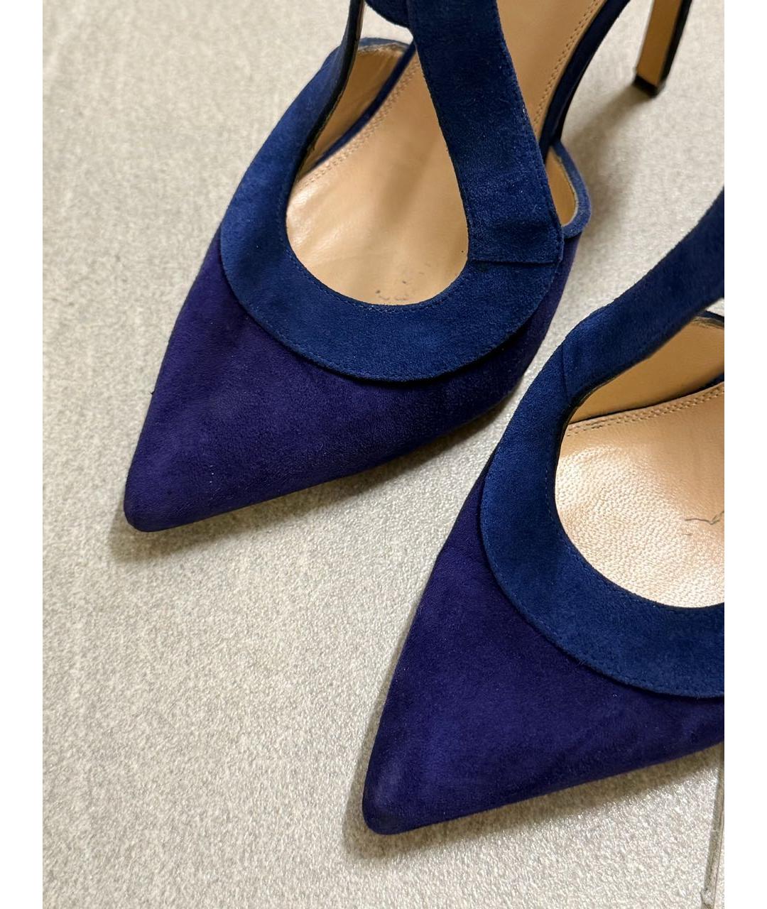 ELIE SAAB Синие замшевые туфли, фото 6