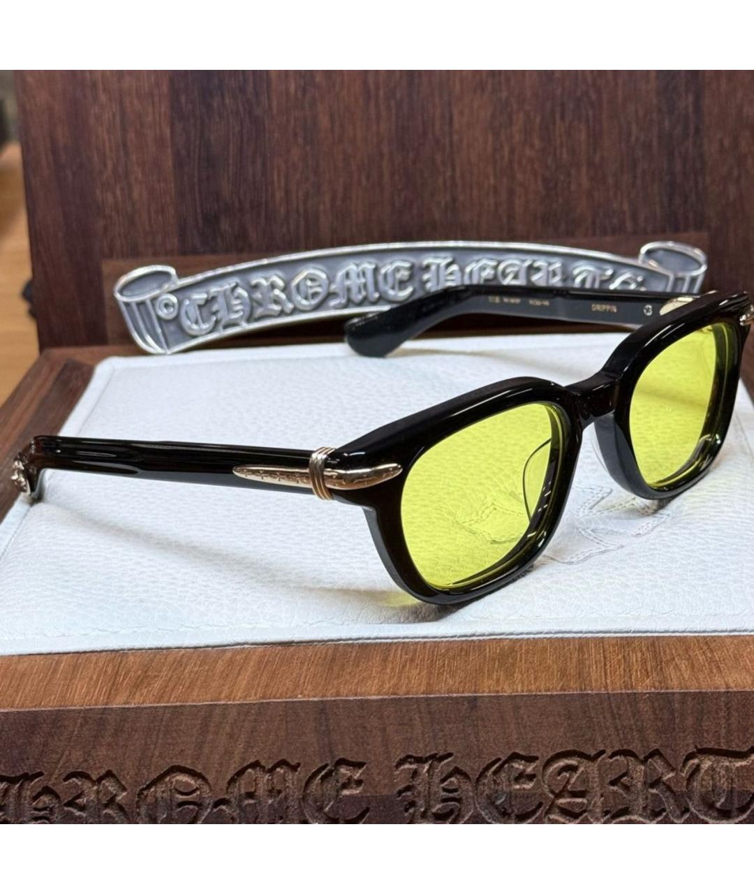 CHROME HEARTS Черные пластиковые солнцезащитные очки, фото 2