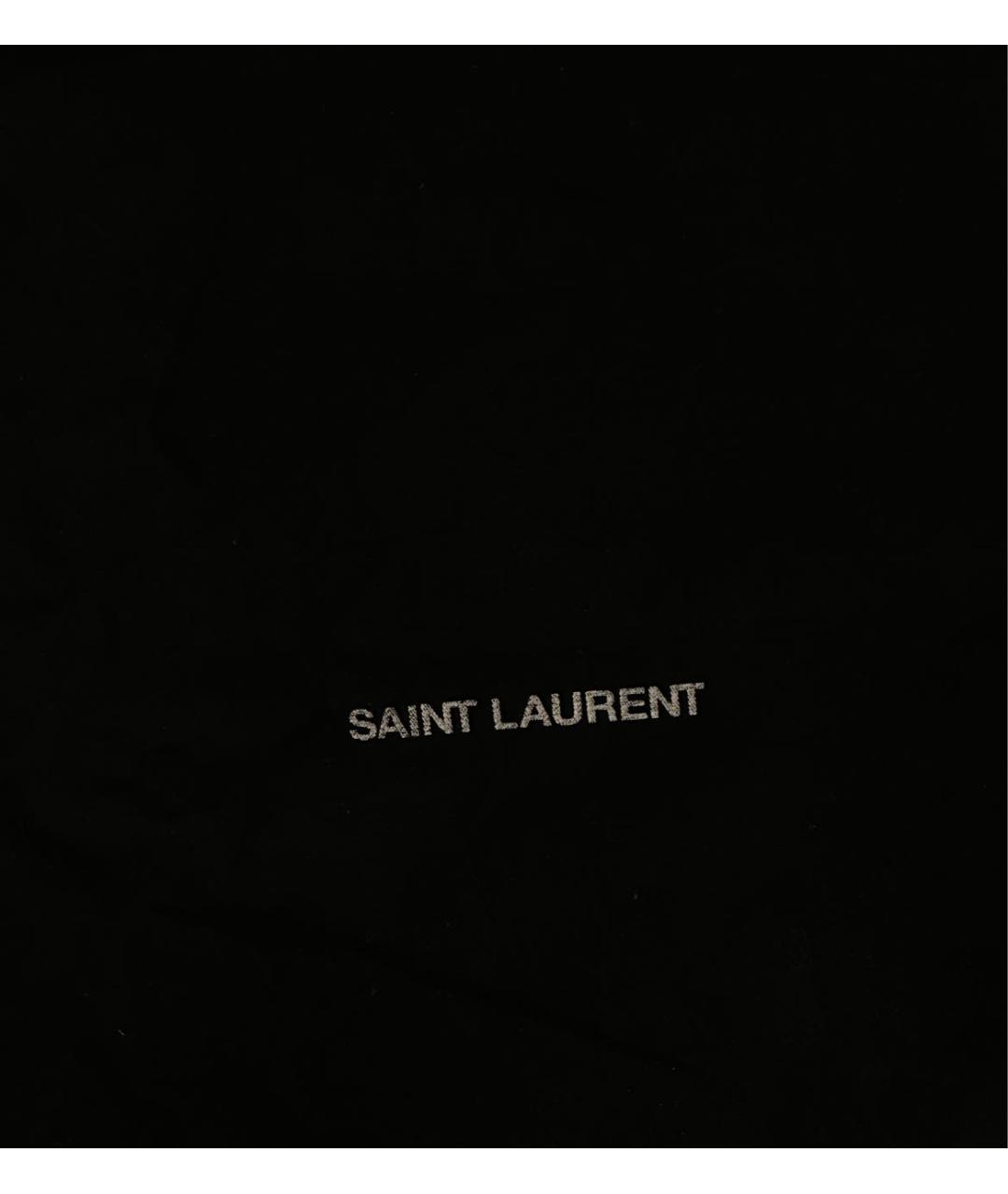 SAINT LAURENT Черная хлопковая сумка тоут, фото 2