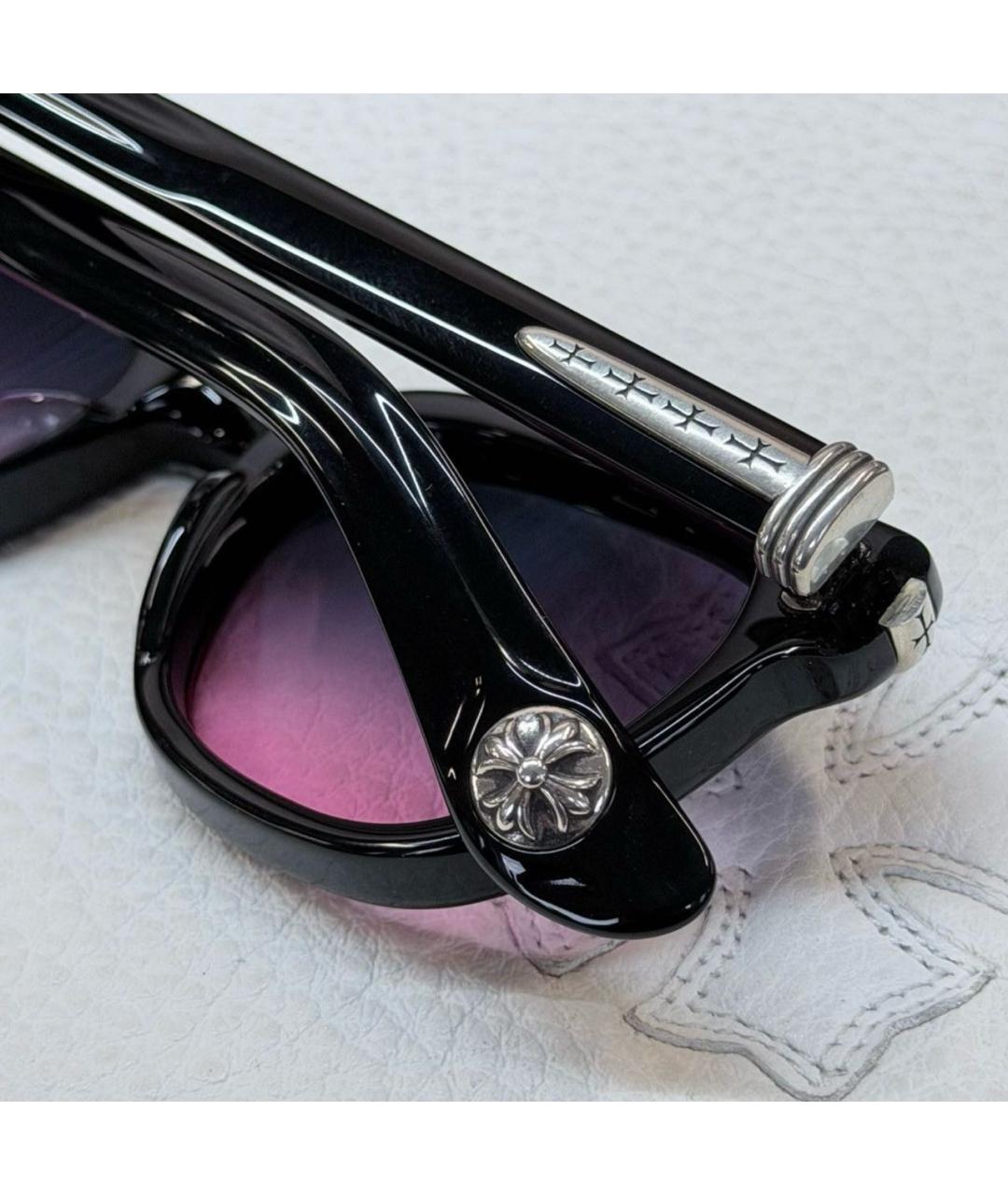 CHROME HEARTS Черные пластиковые солнцезащитные очки, фото 4