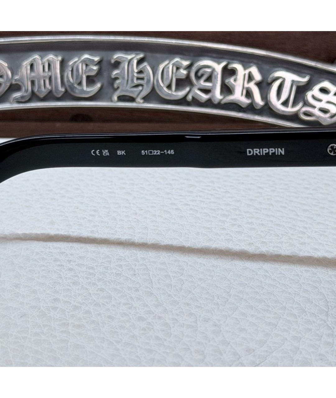 CHROME HEARTS Черные пластиковые солнцезащитные очки, фото 5