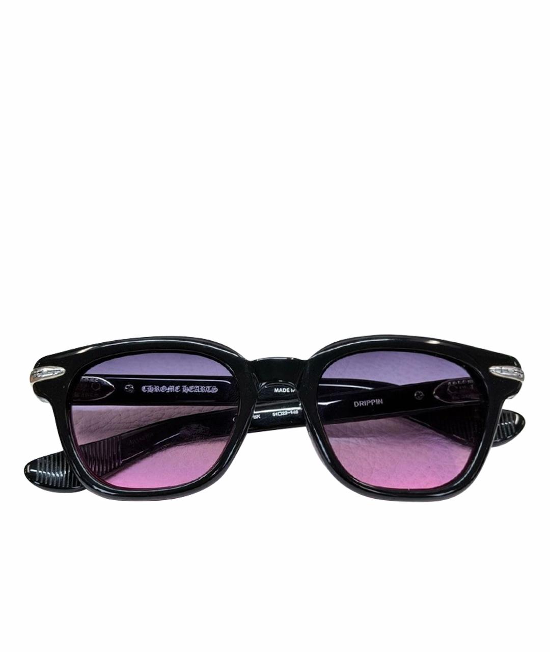 CHROME HEARTS Черные пластиковые солнцезащитные очки, фото 1
