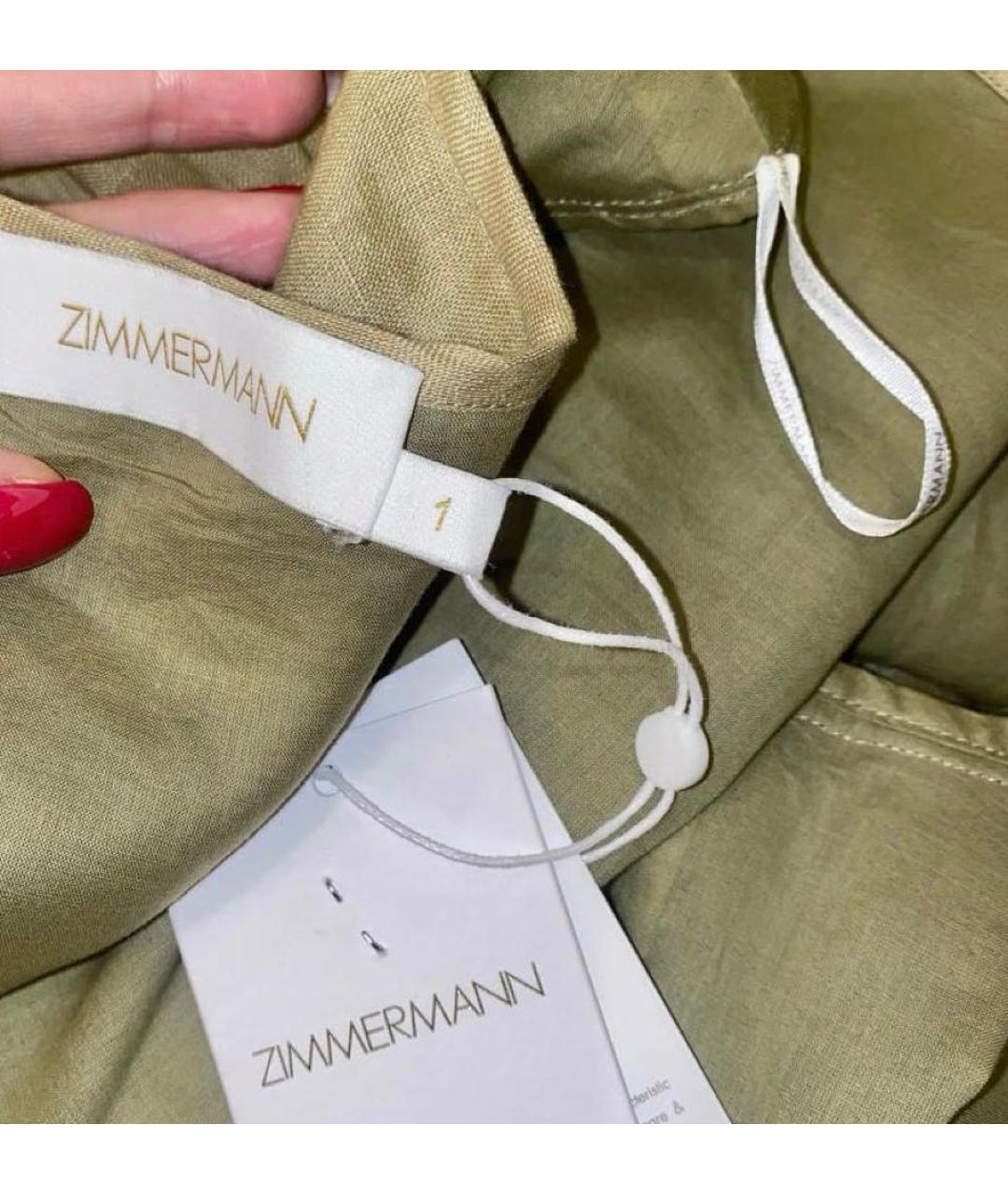 ZIMMERMANN Бежевое льняное коктейльное платье, фото 2