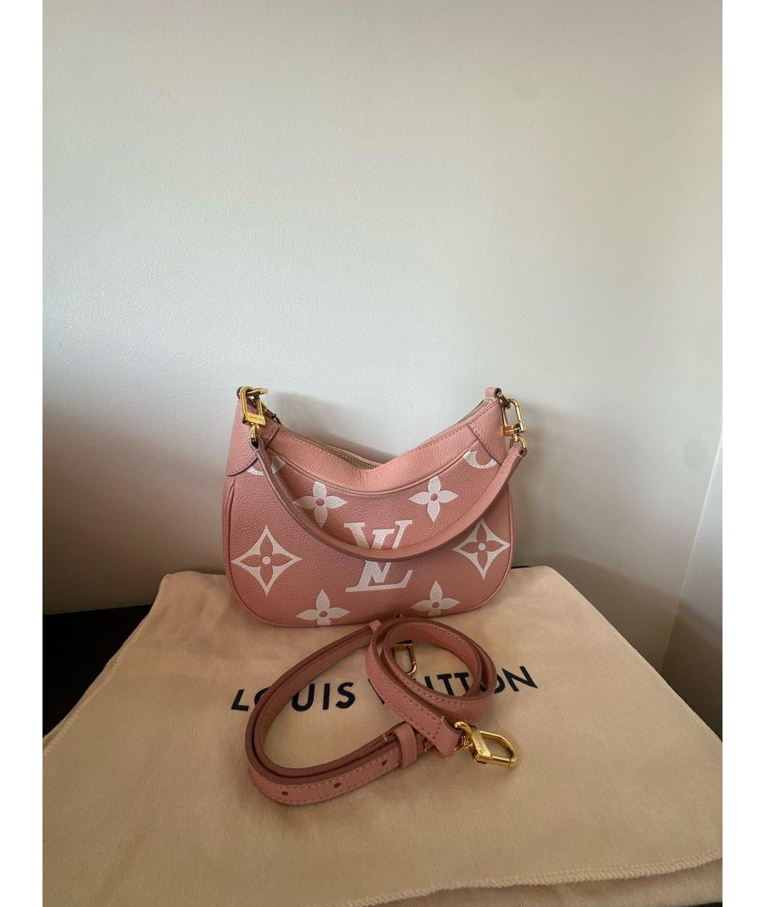 LOUIS VUITTON Розовая кожаная сумка через плечо, фото 3