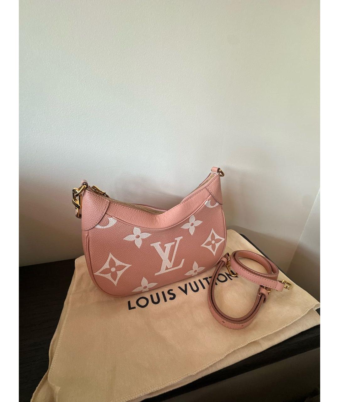 LOUIS VUITTON Розовая кожаная сумка через плечо, фото 2