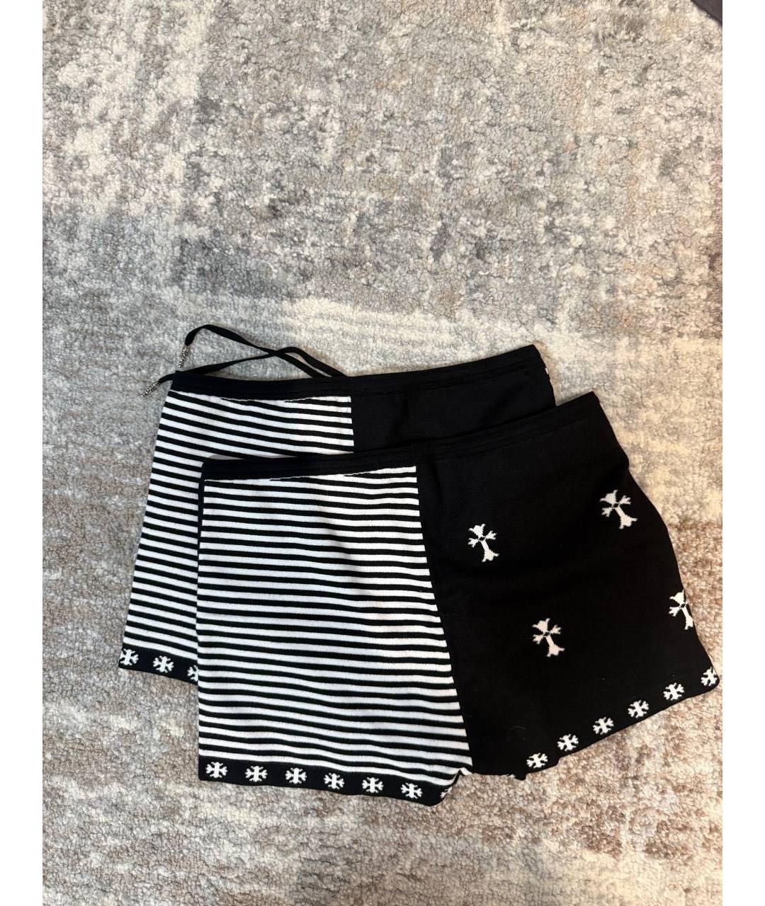 CHROME HEARTS Черные хлопковые шорты, фото 4